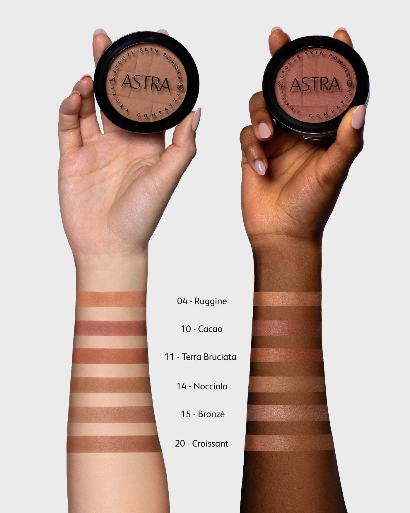 BRONZE SKIN POWDER - Terra Compatta Effetto Bronzer - 11 - Terra Bruciata - Astra Make-Up
