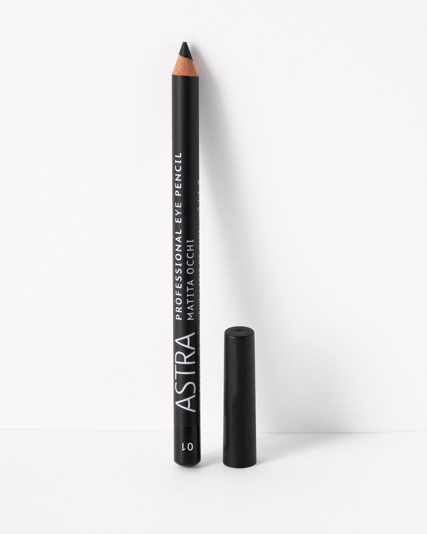 PROFESSIONAL EYE PENCIL - Matita Occhi Colorata Lunga Tenuta - 01 - Black - Astra Make-Up