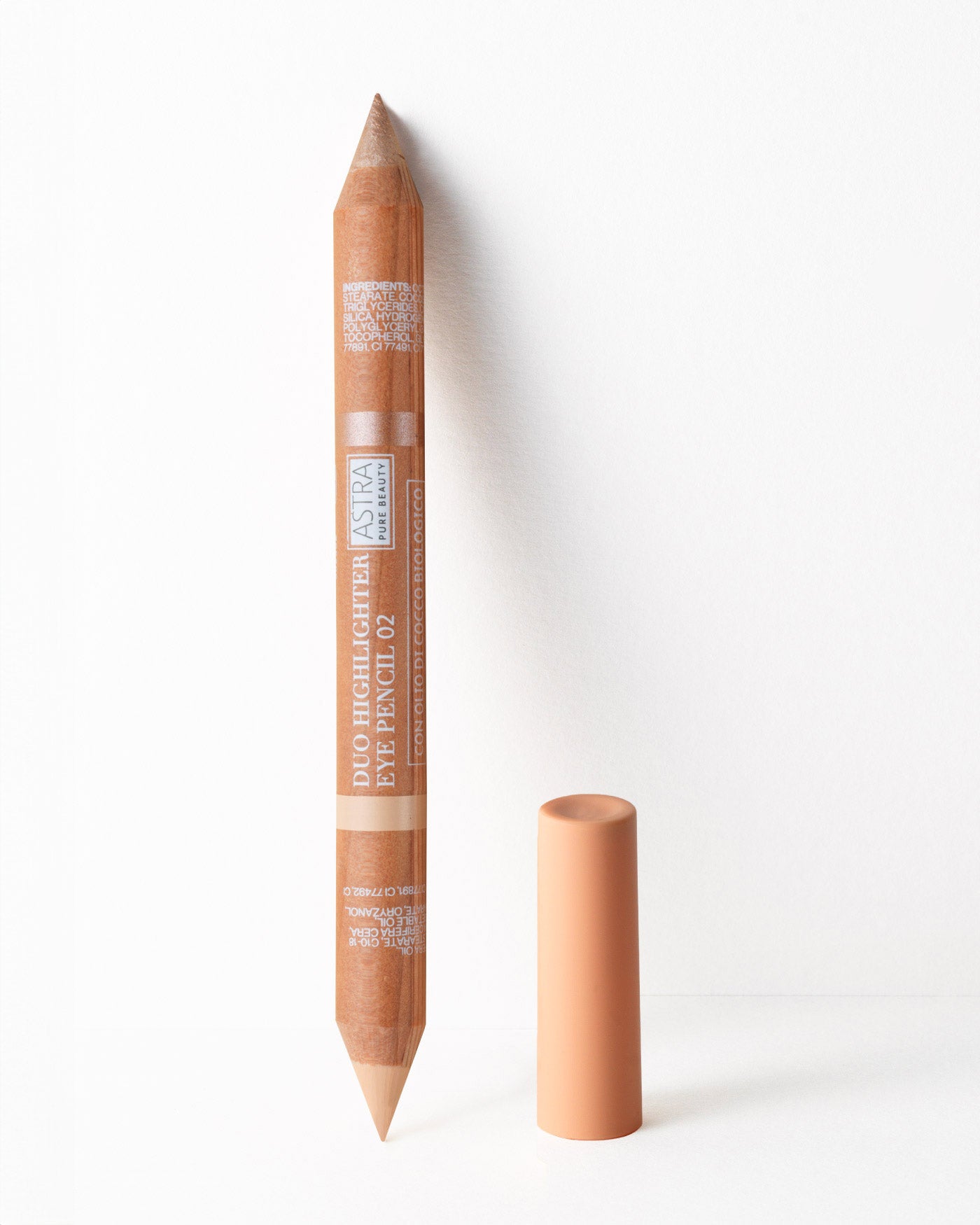 PURE BEAUTY DUO HIGHLIGHTER - Matitone Occhi Illuminante Naturale - 02 - Peach Crumble - Astra Make-Up
