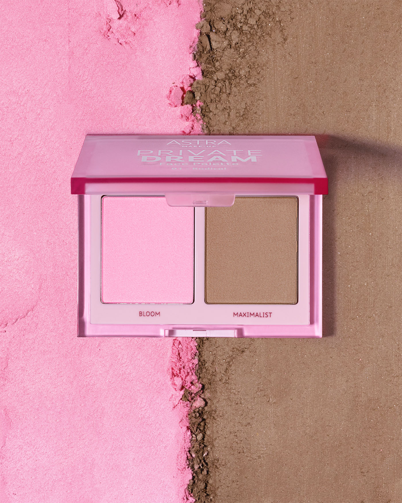 PRIVATE DREAM FACE PALETTE - Palette Viso Blush + Bronzer - 01 - Radical - Astra Make-Up