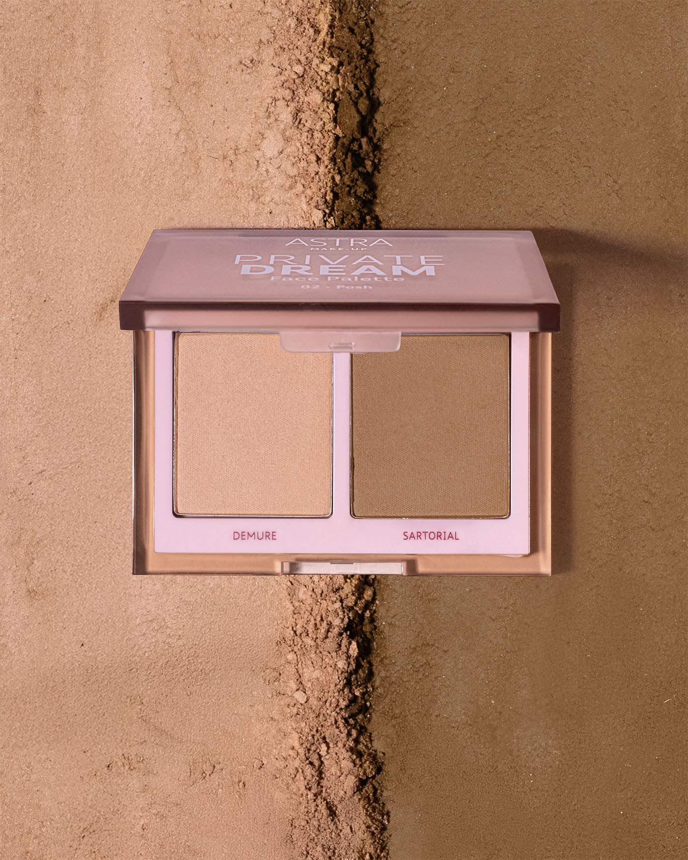 PRIVATE DREAM FACE PALETTE - Palette Viso Blush + Bronzer - 02 - Posh - Astra Make-Up