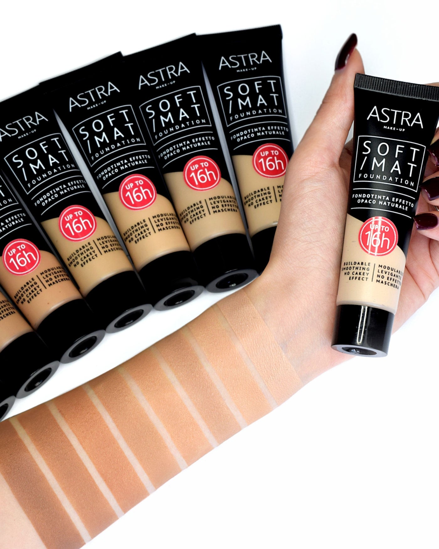 SOFT MAT FOUNDATION - Fondotinta Effetto Opaco Naturale - 08 - Choco - Astra Make-Up