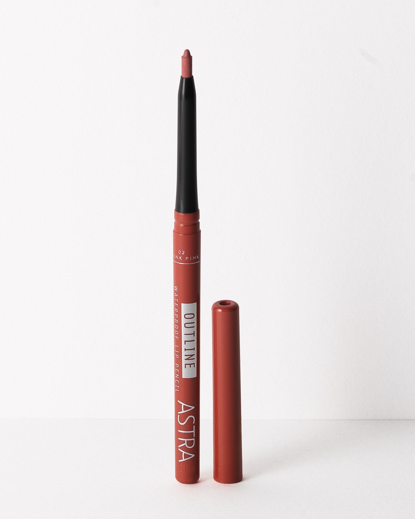 OUTLINE WATERPROOF LIP PENCIL - Matita Labbra Retraibile Resistente all'Acqua - 02 - Think Pink - Astra Make-Up