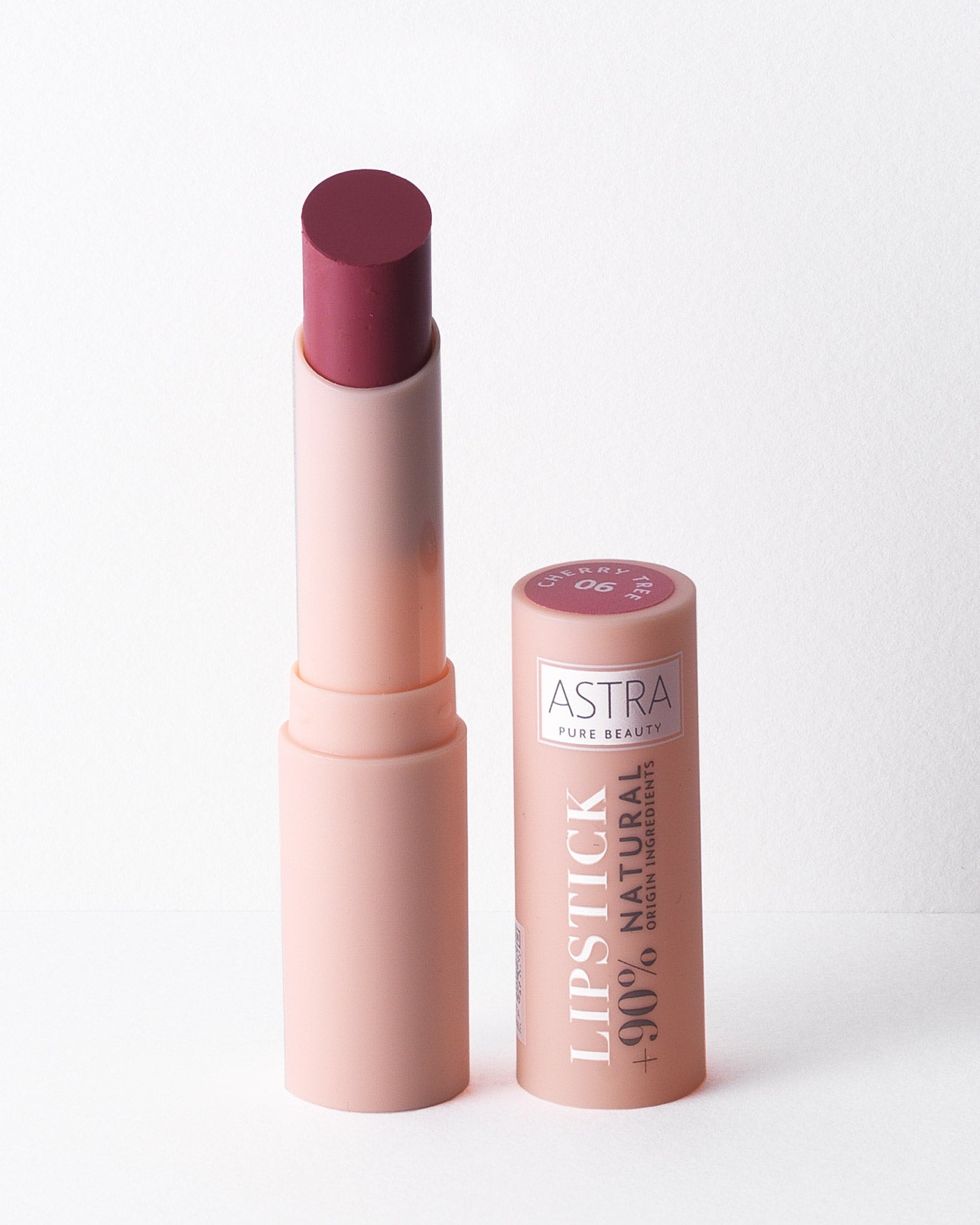 PURE BEAUTY LIPSTICK - Rossetto Cremoso Semi Mat - 06 - Cherry Tree - Astra Make-Up