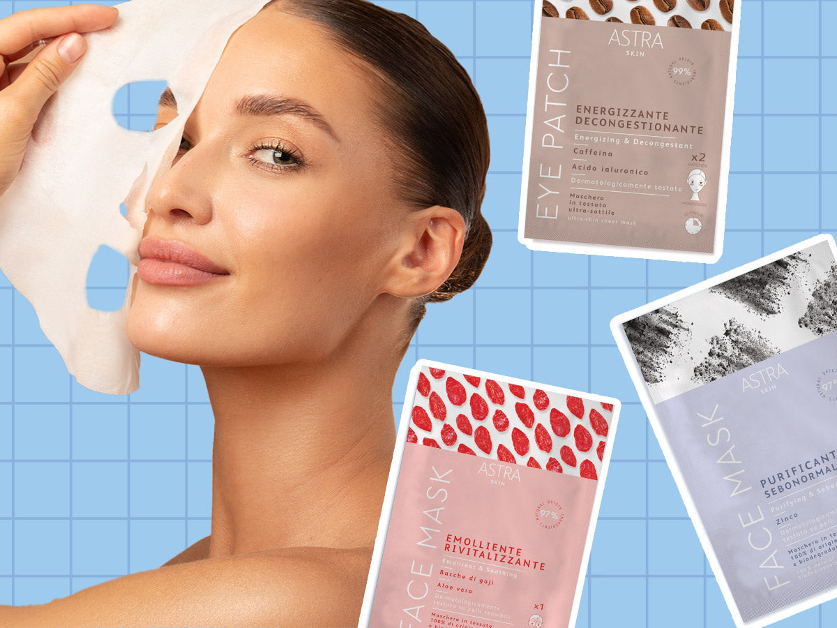 Maschere viso in tessuto: come si usano, ogni quanto farle e gli errori da evitare - Astra Make-Up