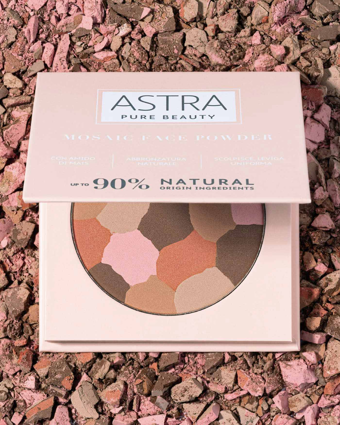 PURE BEAUTY MOSAIC FACE POWDER - Bronzer Polvere Viso Effetto Abbronzatura Naturale - Pure Beauty Viso - Astra Make-Up