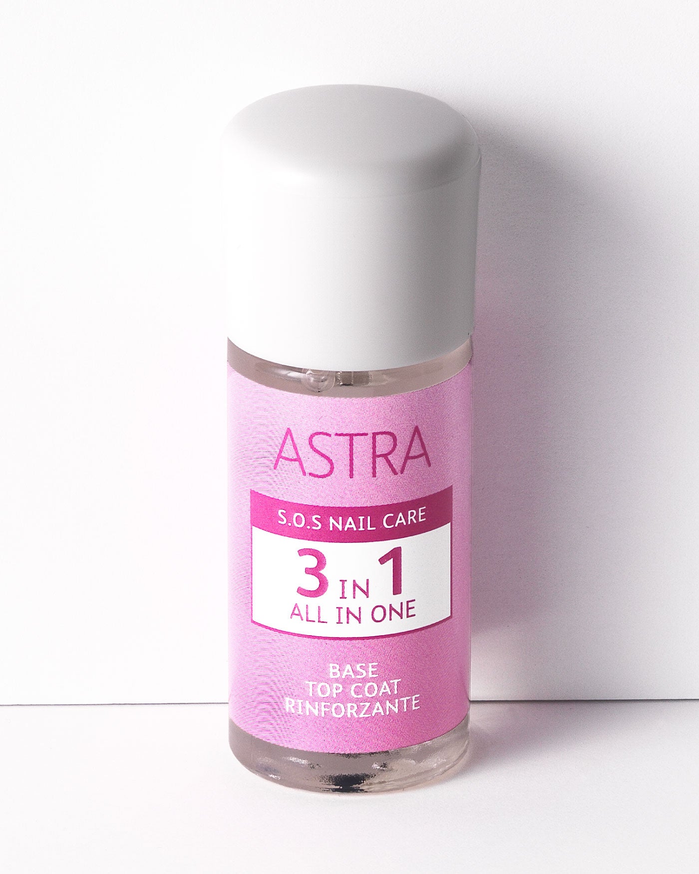 3 IN 1 ALL IN ONE - Base Top Coat Rinforzante - Mani - Astra Make-Up