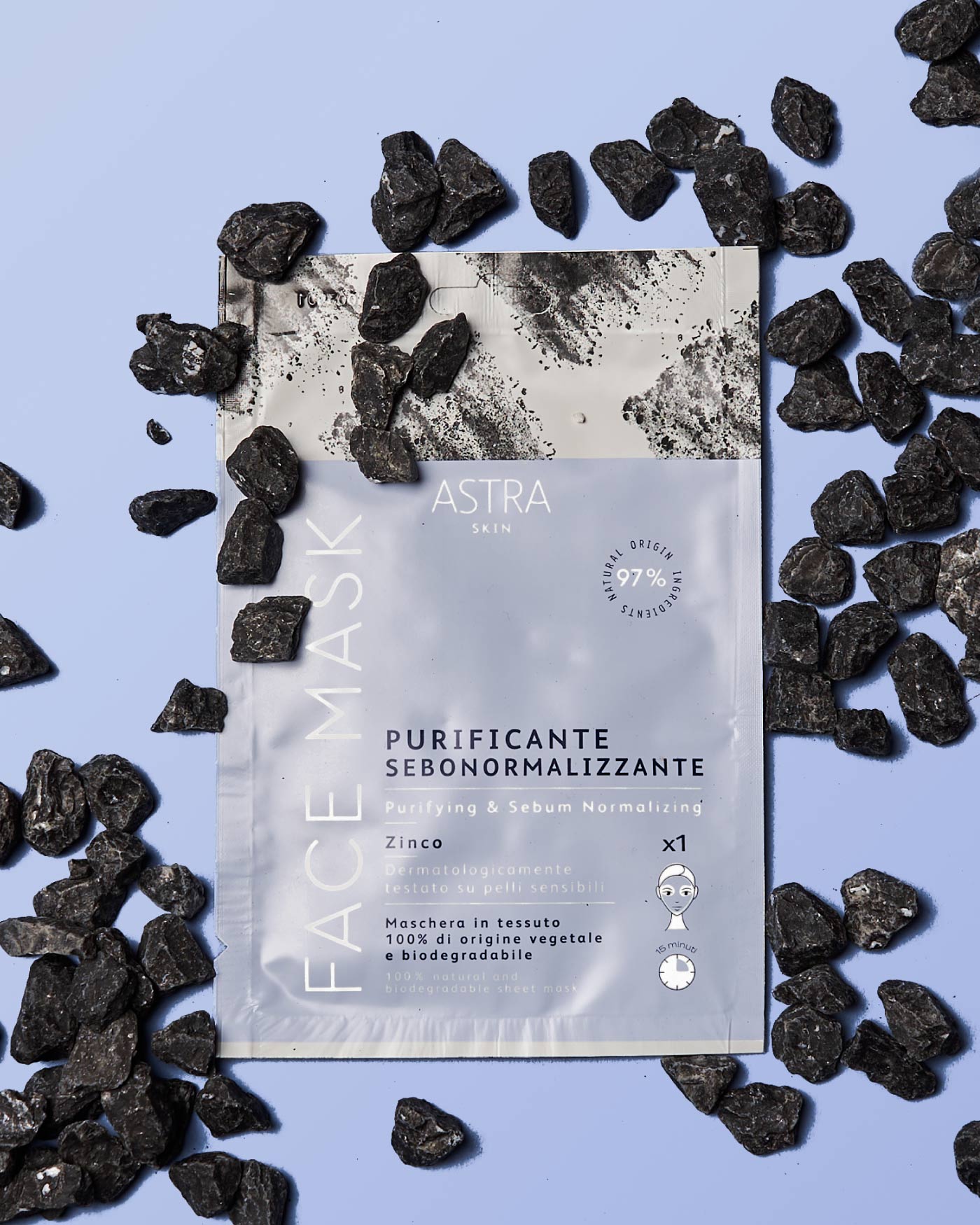 FACE MASK PURIFICANTE SEBONORMALIZZANTE - Maschera Viso in Tessuto - Maschere - Astra Make-Up