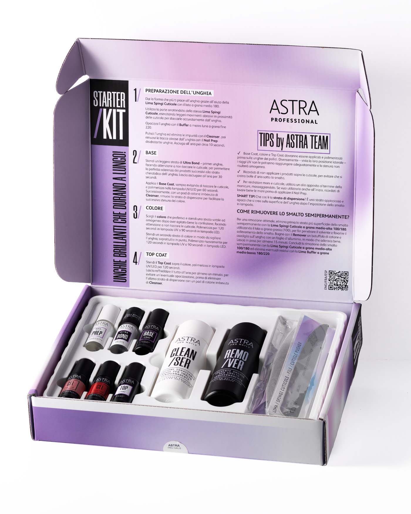 PROFESSIONAL STARTER KIT - Kit Manicure Smalto Semipermanente - Set Regalo - Astra Make-Up