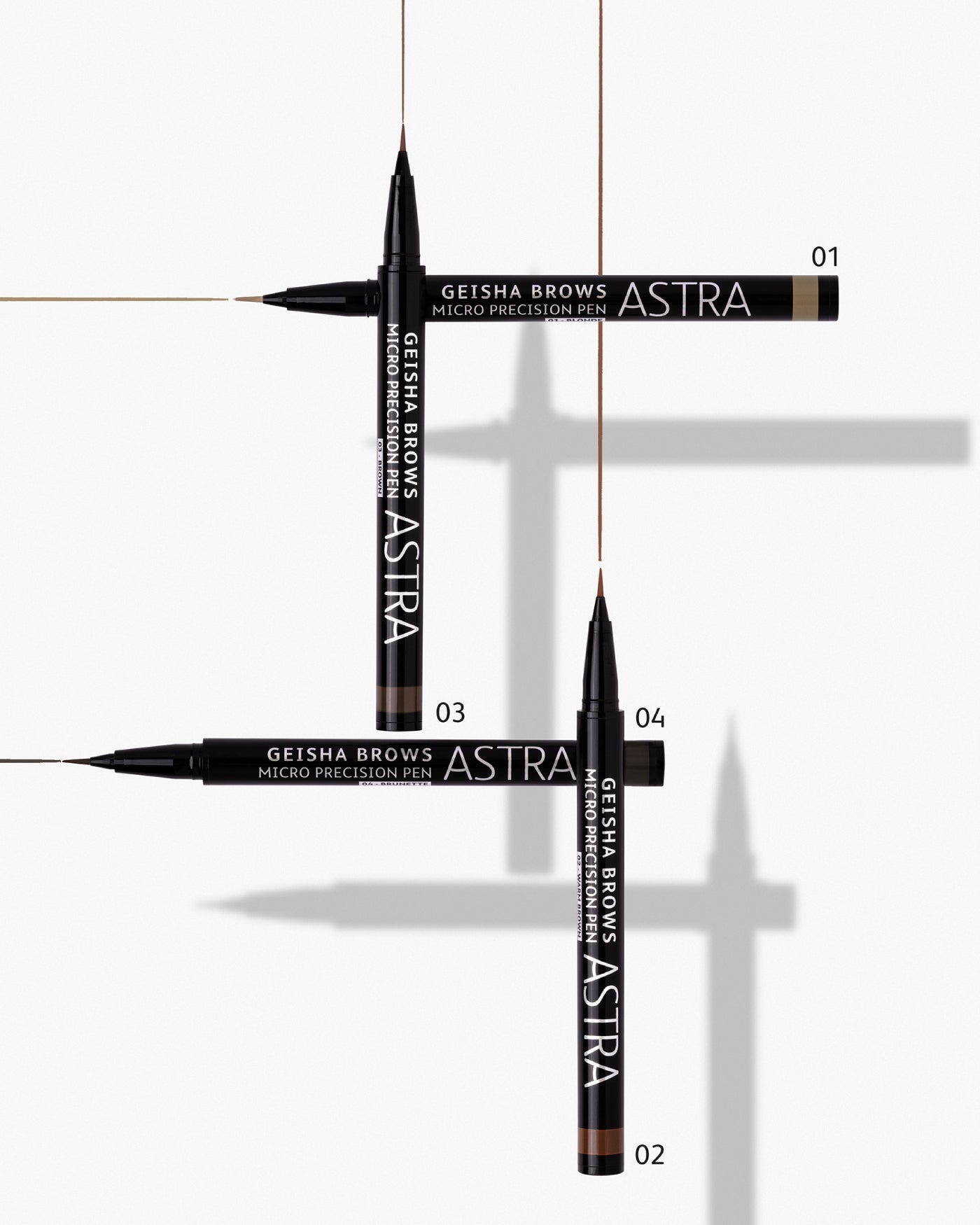 GEISHA BROWS MICRO PRECISION PEN - Penna Sopracciglia Effetto 3D - 01 - Blonde - Micro Precision Pen - Astra Make-Up