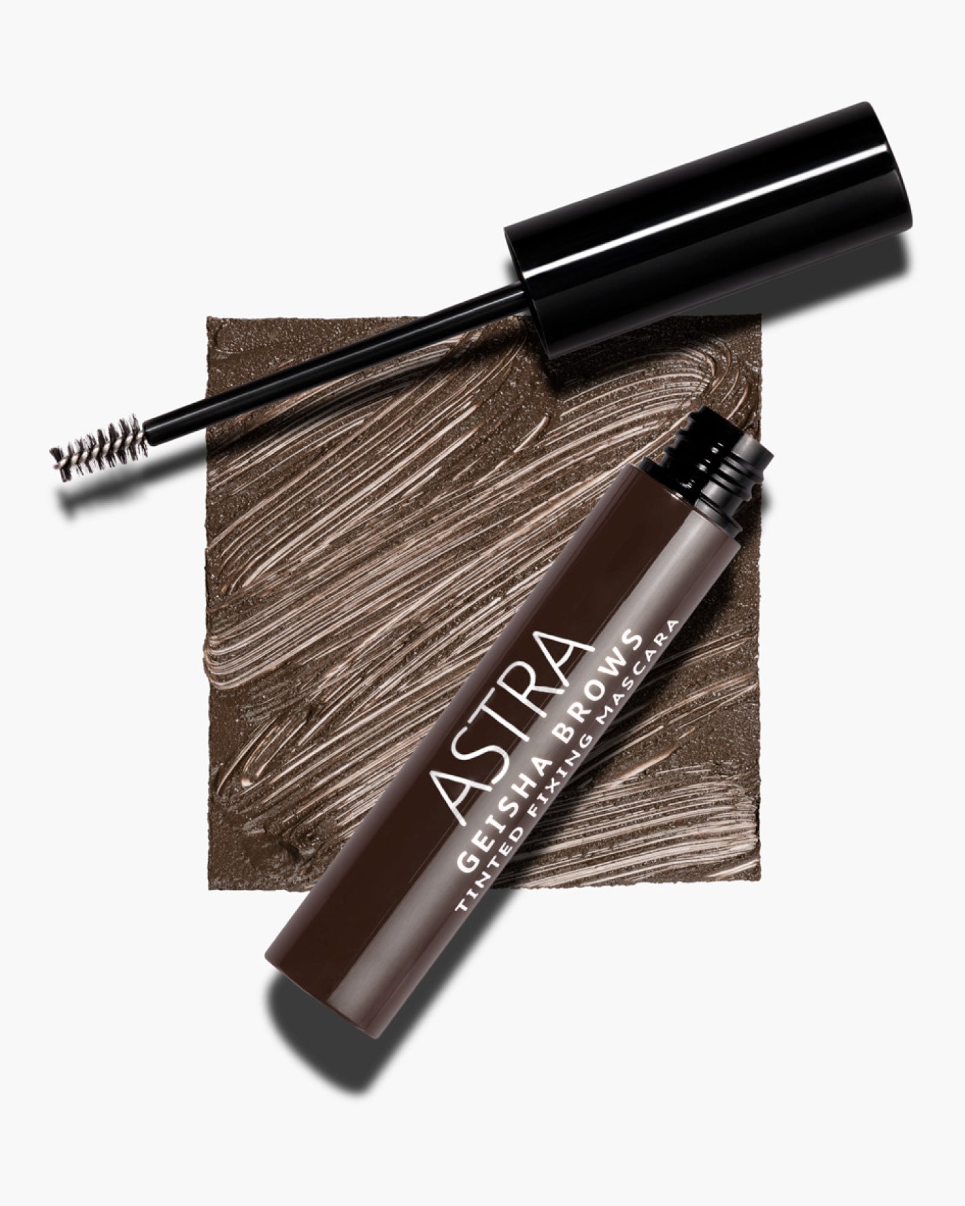 GEISHA BROWS TINTED FIXING MASCARA - Mascara Sopracciglia Definite - 03 - Brown - Tinted Fixing Mascara - Astra Make-Up