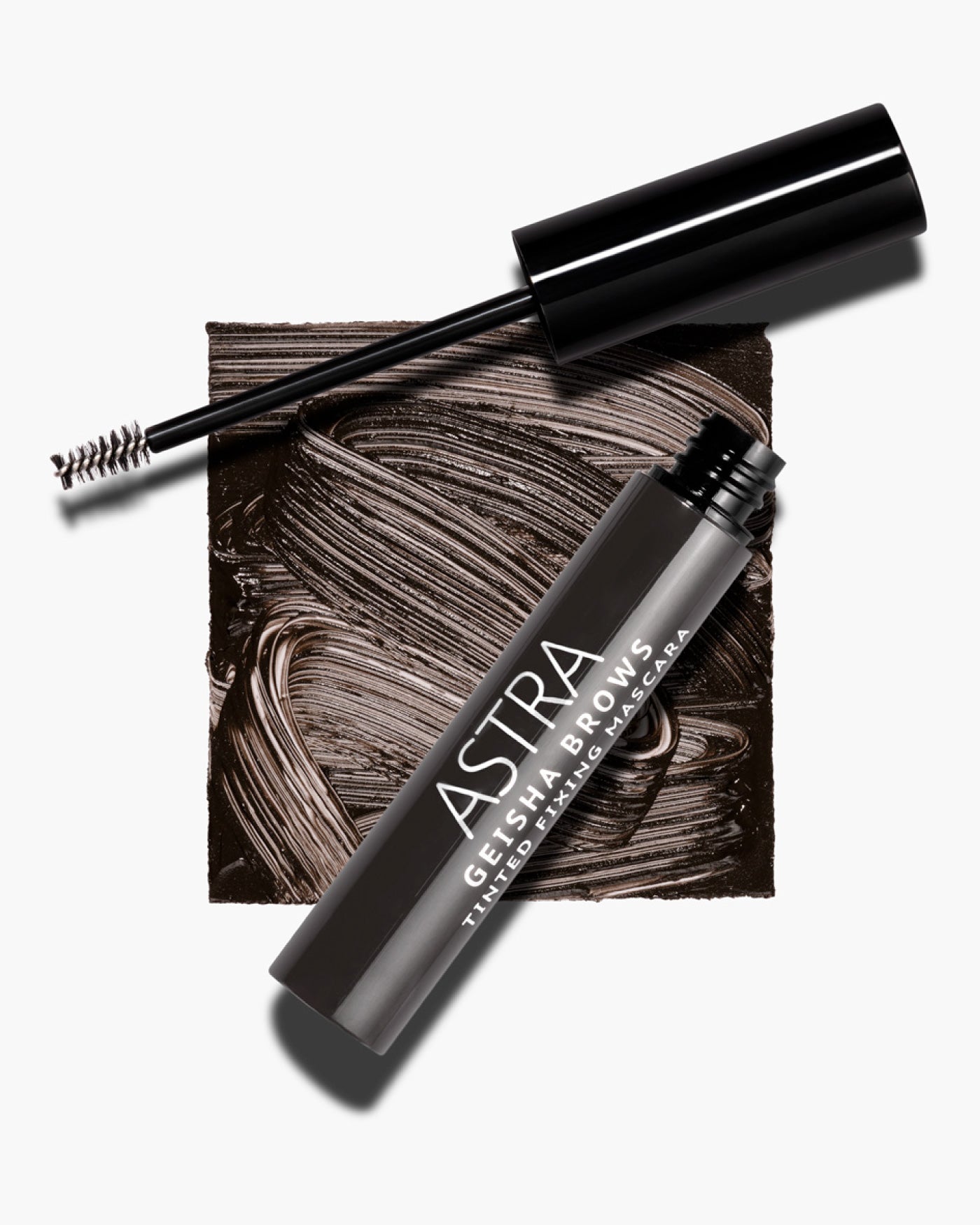 GEISHA BROWS TINTED FIXING MASCARA - Mascara Sopracciglia Definite - 04 - Brunette - Tinted Fixing Mascara - Astra Make-Up