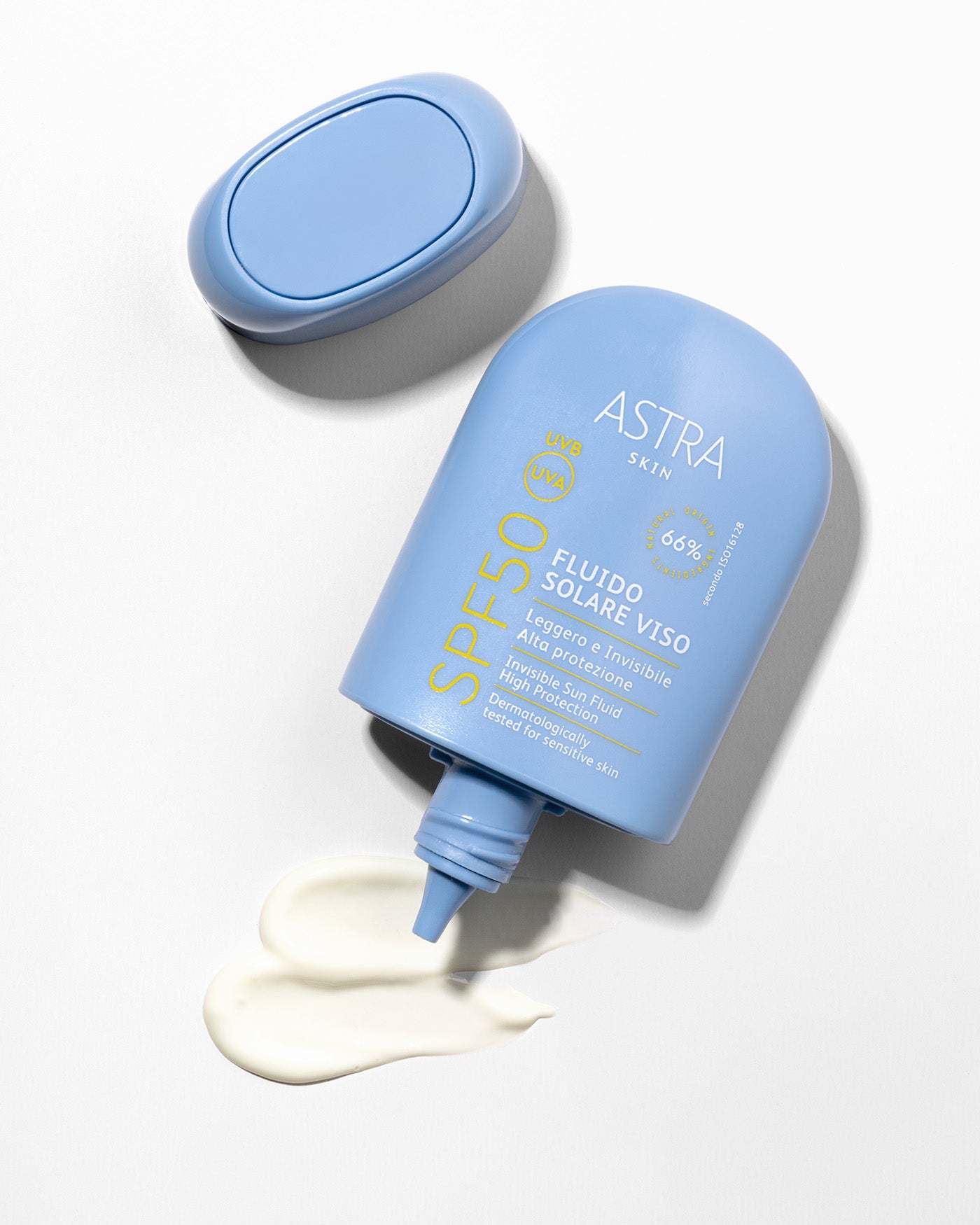 SPF50 FLUIDO SOLARE VISO - Invisibile, Alta Protezione - Default Title - Astra Make-Up