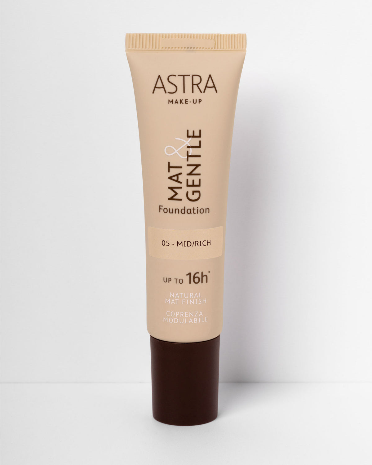 MAT&GENTLE FOUNDATION - Fondotinta Opaco Naturale - 05 - Mid/Rich (M&G) - Astra Make-Up