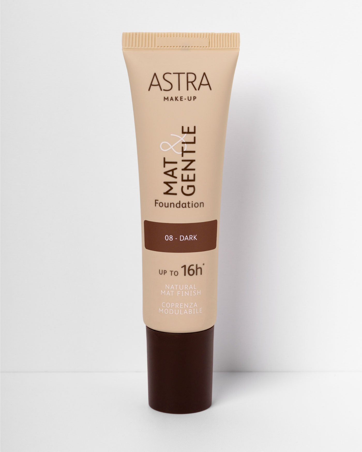 MAT&GENTLE FOUNDATION - Fondotinta Opaco Naturale - 08 - Dark (M&G) - Astra Make-Up