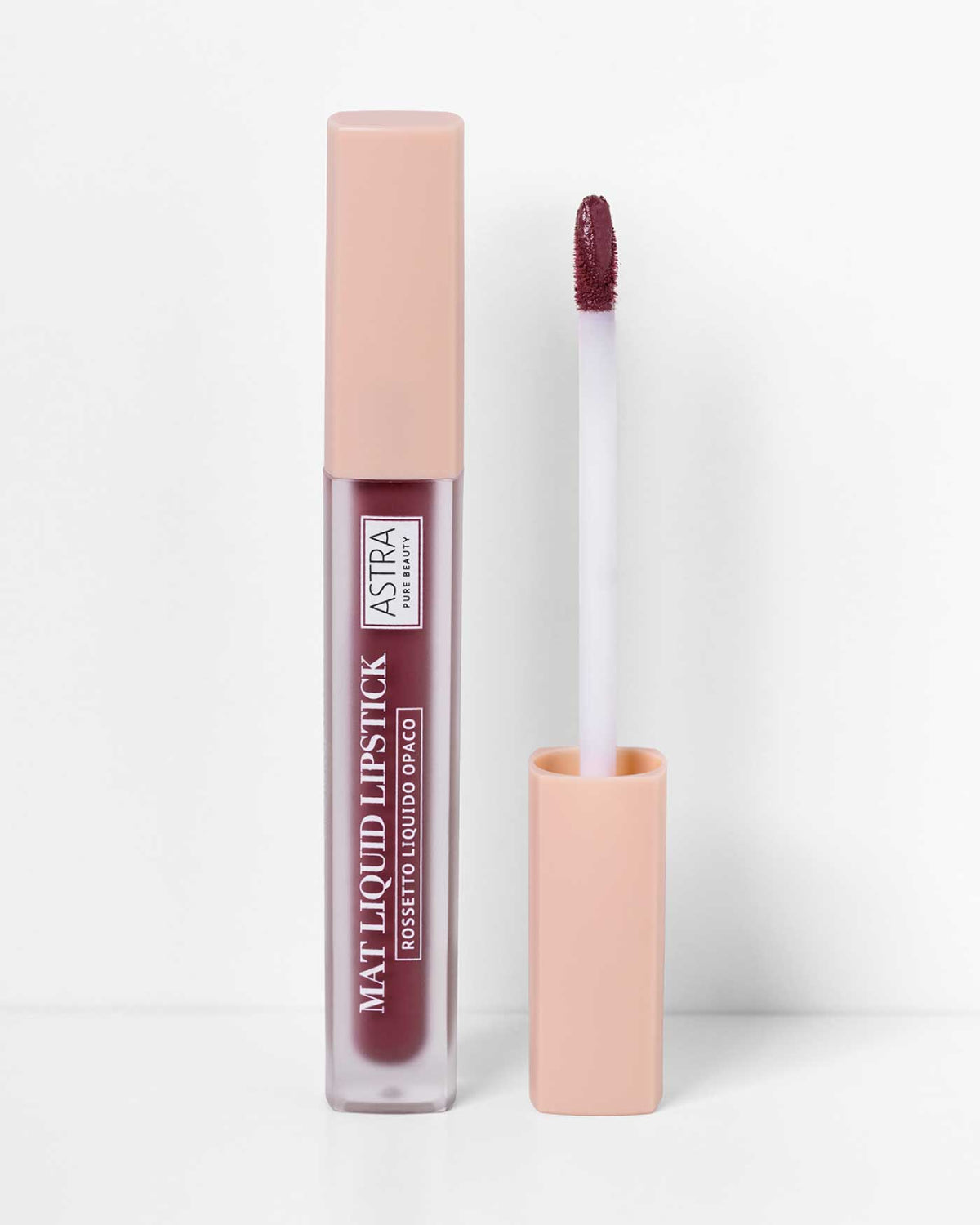PURE BEAUTY MAT LIQUID LIPSTICK - Rossetto Liquido Opaco - 05 - Merlot - Astra Make-Up