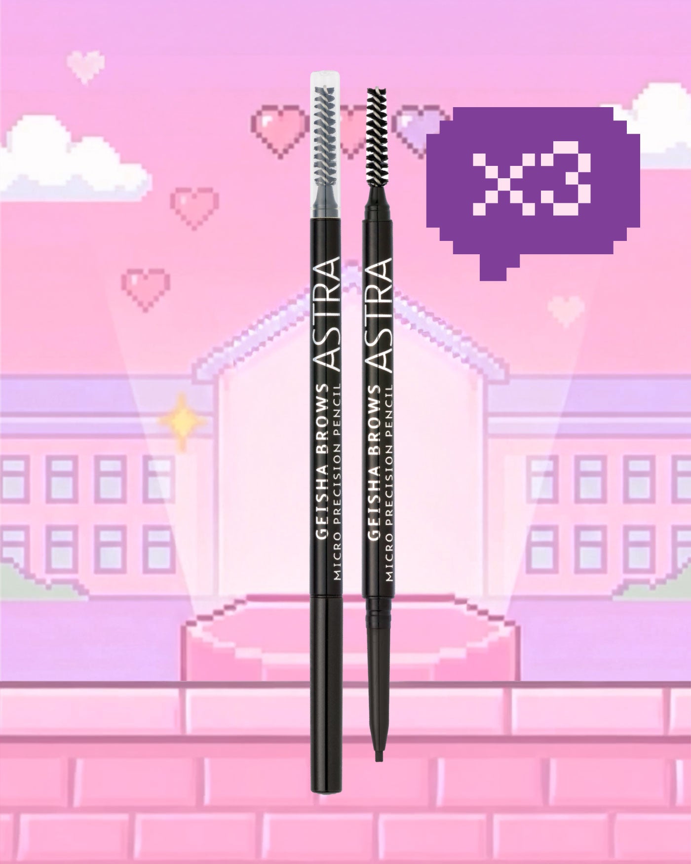 GEISHA BROWS MICRO PRECISION PENCIL - Multipack - 01 - Blonde / 2 - Astra Make-Up
