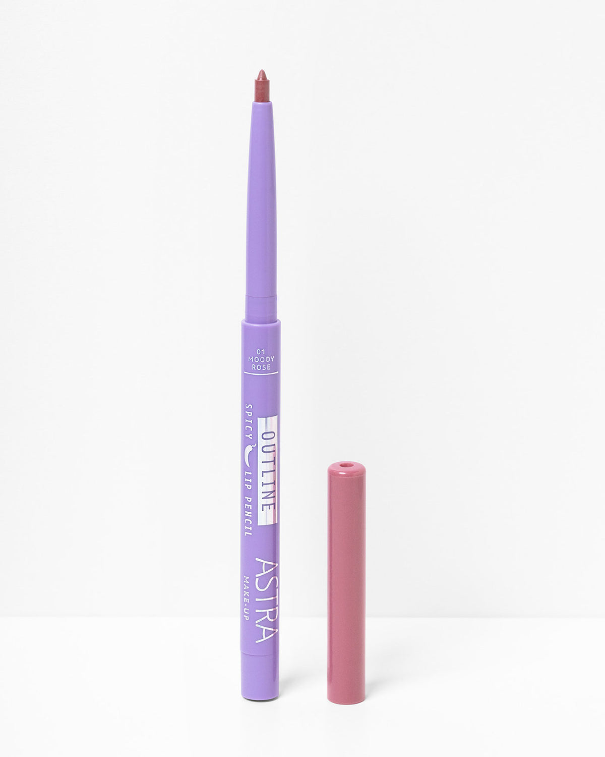 OUTLINE SPICY LIP PENCIL - Matita Labbra Retraibile Volumizzante - 01 - Moody Rose - Astra Make-Up